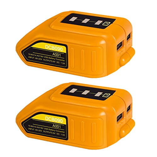 Bslite DCB090 12V/20V Max USB Power Source adapter Compatible with Dewalt 2PACK Bslite DCB090 12V/20V Max USB Power Source adapter Compatible with Dewalt 2PACK